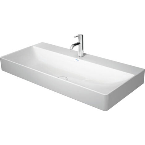 Lavabo DuraSquare de Duravit, 100x47cm, 1 agujero para grifo, sin