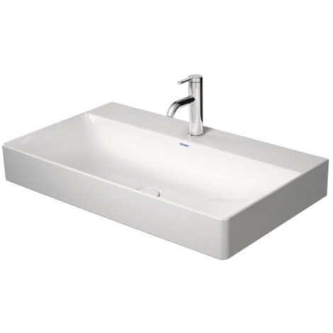 Lavabo DuraSquare de Duravit, 80x47cm, sin agujero para grifo,