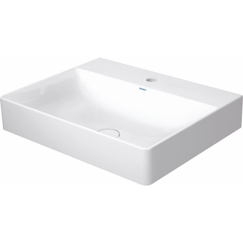 

Lavabo DuraSquare Wash de Duravit, lavabo para muebles 60x47cm, 1 agujero para grifo, sin rebosadero, con banco para grifo,, color: Blanco con