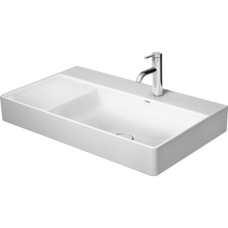 Lavabo Duravit DuraSquare para muebles, 80x47cm, sin agujero para