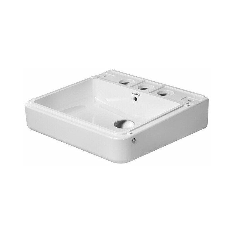 

DURASTYLE lavabo con plataforma para grifo rebosadero 450x335mm 3 orificios para grifería blanco - Duravit