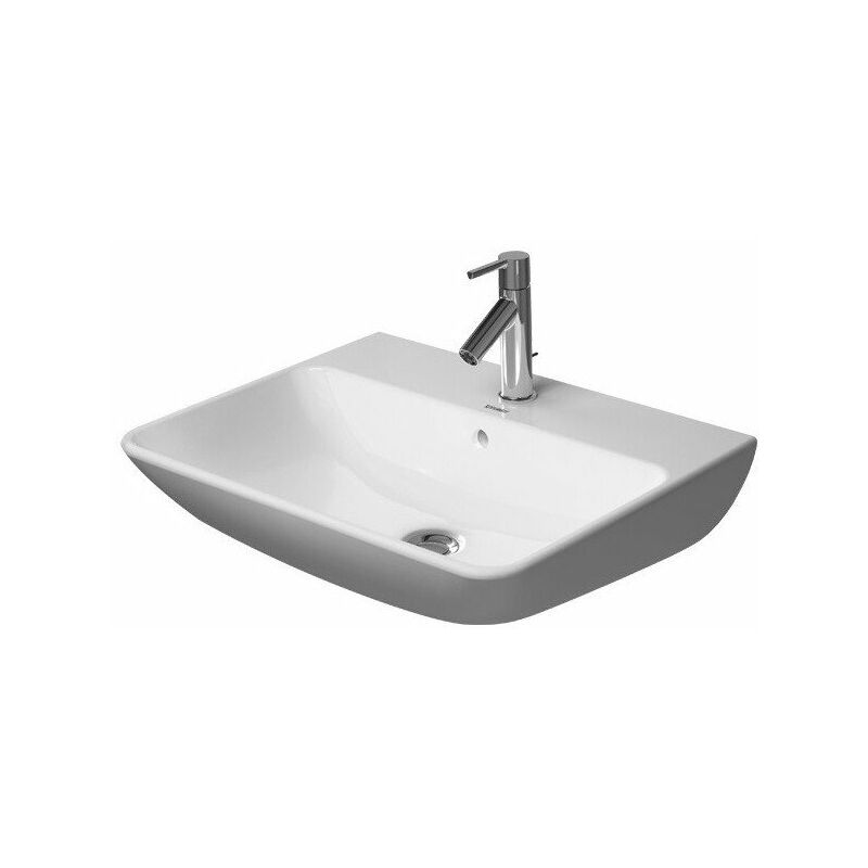 

ME by Starck lavabo con plato rebosadero 600x460mm 3 orificios para grifería blanco - Duravit