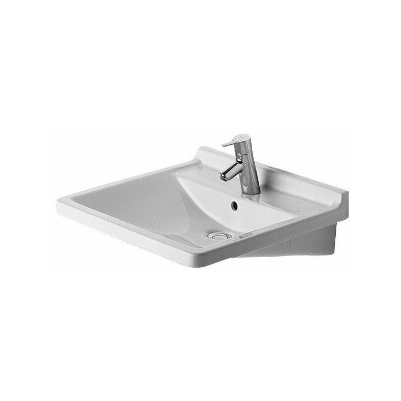 

STARCK 3 Vital lavabo con plato rebosadero 600x545mm 1 orificio para grifería SeiSp re blanco - Duravit