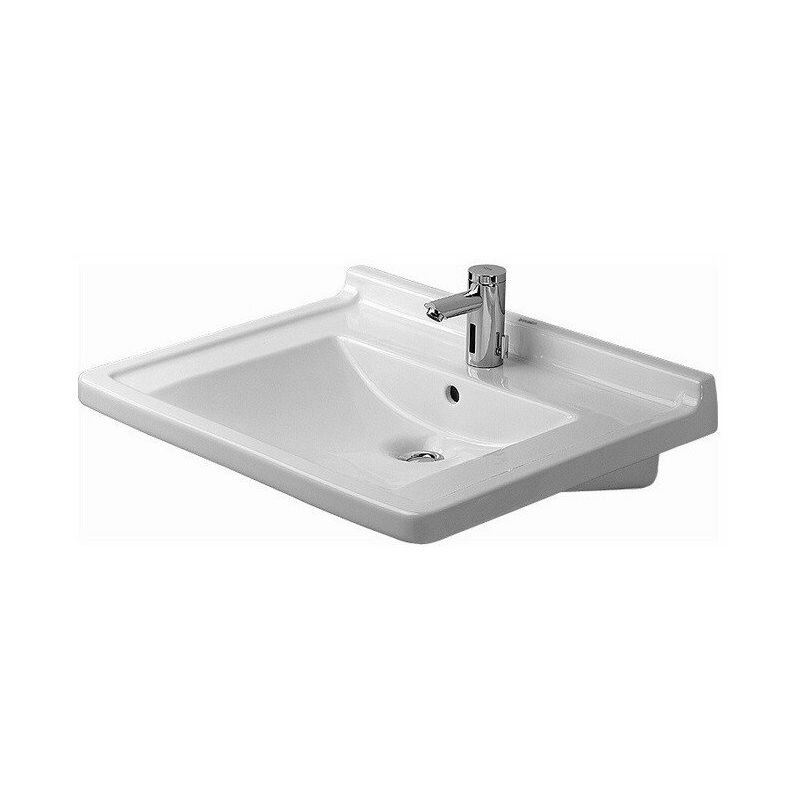 

STARCK 3 VITAL lavabo con plataforma para grifo rebosadero 700x545mm 1 orificio para grifería SeiSp re blanco - Duravit