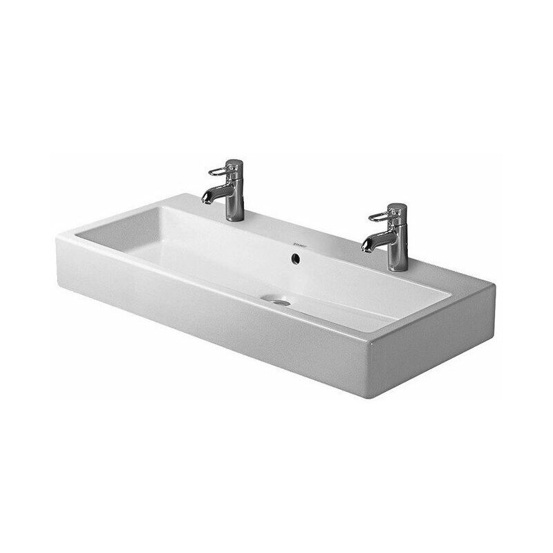 

VERO lavabo con rebosadero sobre grifería 1000x470mm 2 orificios para grifería negro - Duravit