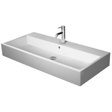 Lavabo Duravit VERO AIRavec plage de robinettrie 2 trous de robinetterie 1000x470mm sans trop plein we