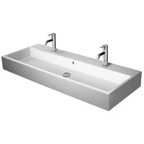 Lavabo Duravit VERO AIRavec plage de robinettrie 2 trous de robinetterie geschl 1200x470mm sans trop plein we