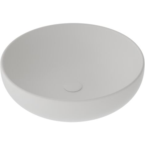Lavabo Easy appoggio salvaspazio Ø45 tondo in ceramica bianco