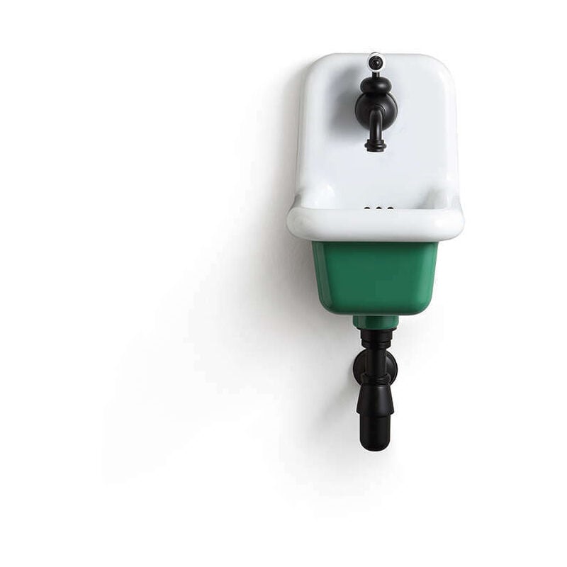 Bleu Provence - Lavabo École en Céramique émaillée - 26 cm True Colors - Vert Foncé (Verde Prato)