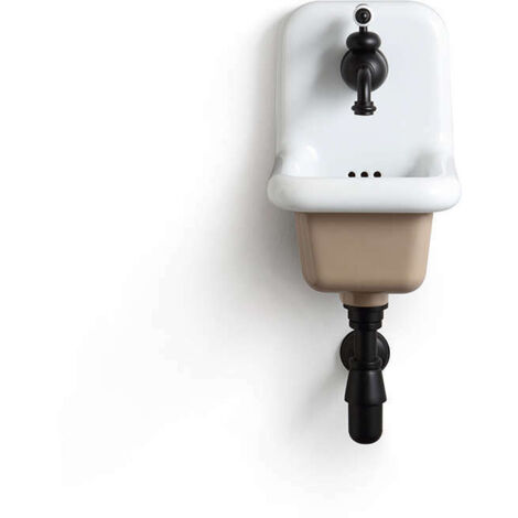 Lavabo école en céramique émaillée 26 cm True Colors - Taupe