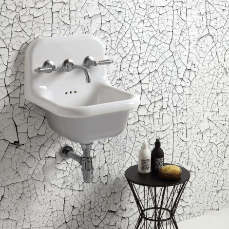 Lavabo Ecole en Céramique émaillée - 42 cm True Colors - Gris (Grigio Chiaro 7035)