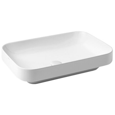 Lavabo Elegance semincasso/appoggio 60x40 senza foro in ceramica