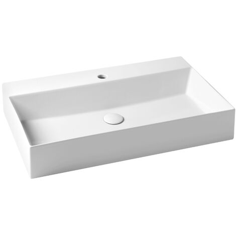Lavabo Elegance sospeso/appoggio 75x45 monoforo in ceramica