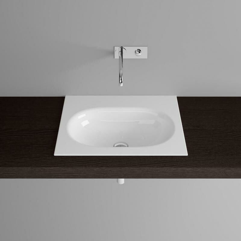 

Lavabo empotrado Comodo sin agujero para grifo, A200 600 x 495 mm, color: Blanco - A200-000 - Bette