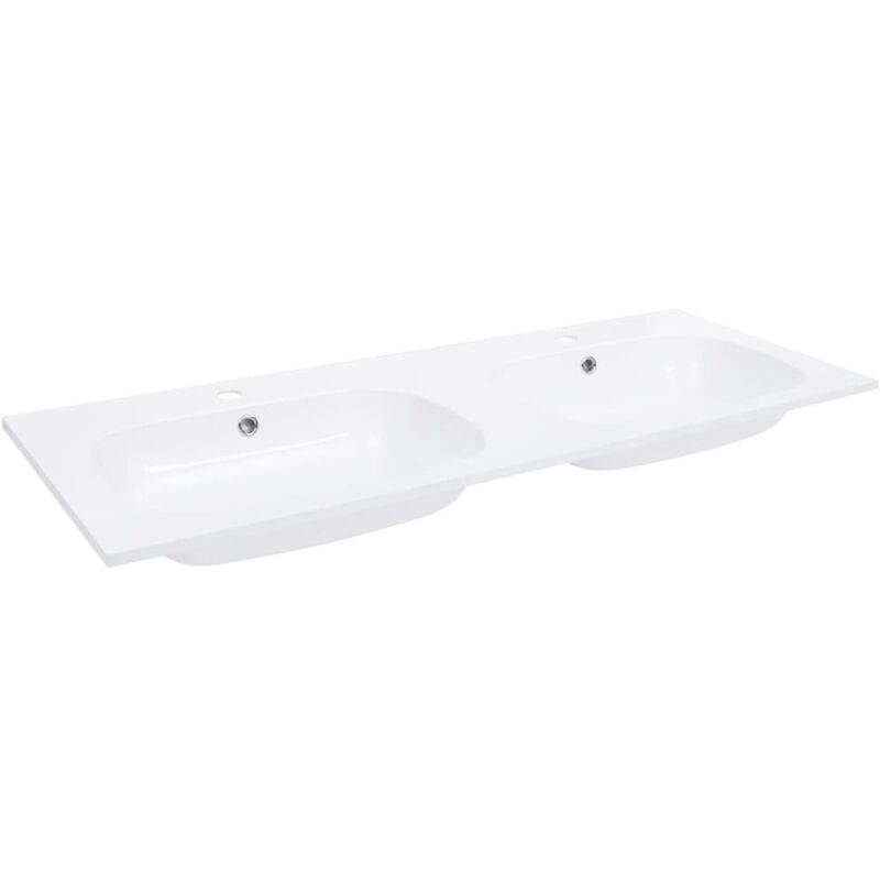 

Lavabo empotrado doble SMC blanco 1205x460x145 mm - Blanco - Vidaxl