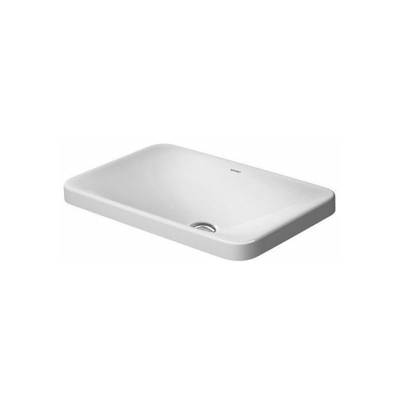 

P3 Comforts lavabo empotrado sin plataforma para grifo rebosadero 550x360mm sin orificio para grifería blanco - Duravit