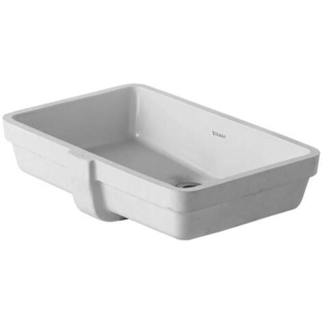 Lavabo empotrado Duravit Vero 48cm blanco con rebosadero, sin