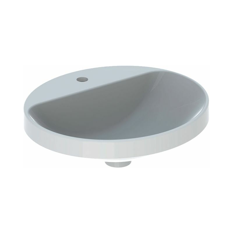 

Lavabo empotrado VariForm ovalado, 500x450mm, con agujero para grifo, sin rebosadero, color: Blanco, con KeraTect - 500.715.00.2 - Keramag