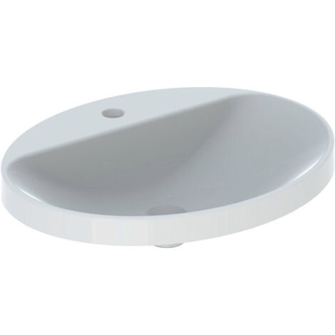 Lavabo empotrado Geberit VariForm ovalado, 600x480mm, con agujero