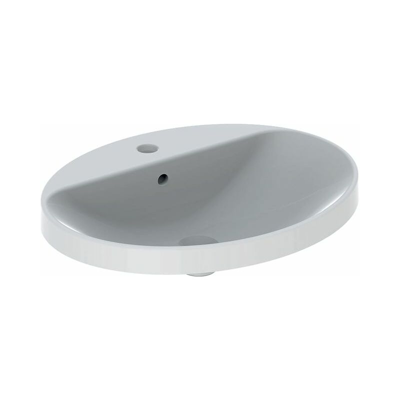 

Lavabo empotrado VariForm ovalado, 600x480mm, con agujero para grifo, con rebosadero, color: Blanco - 500.725.01.2 - Keramag