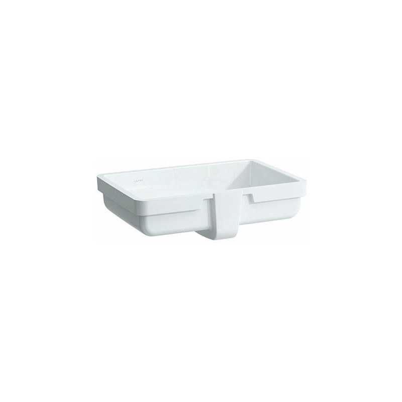 

Lavabo empotrado Living City desde abajo, con rebosadero, acristalado en la parte inferior, 490x310, blanco - H8124310001551 - Laufen
