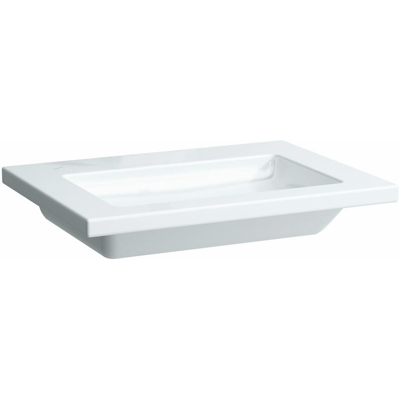 

Lavabo empotrado Living Square, de pared, sin grifo, con rebosadero, 650x480, blanco - H8164320001091 - Laufen