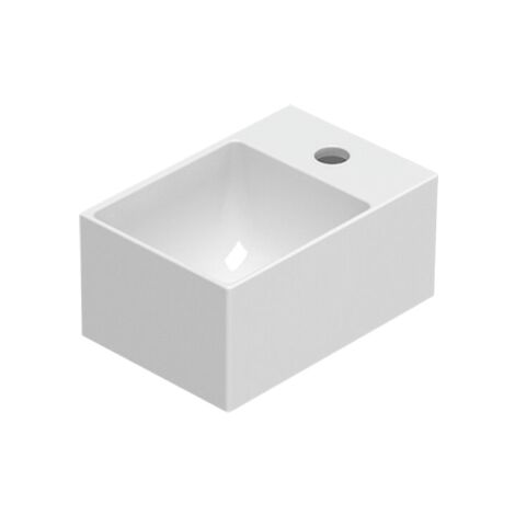 Lavabo en céramique 30x20 cm Globo T-EDGE B6R30BI  Blanc - Céramique