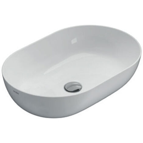 Lavabo en céramique 54x36 cm Globo T-EDGE Le Ciotole B6O54BI  Blanc - Céramique
