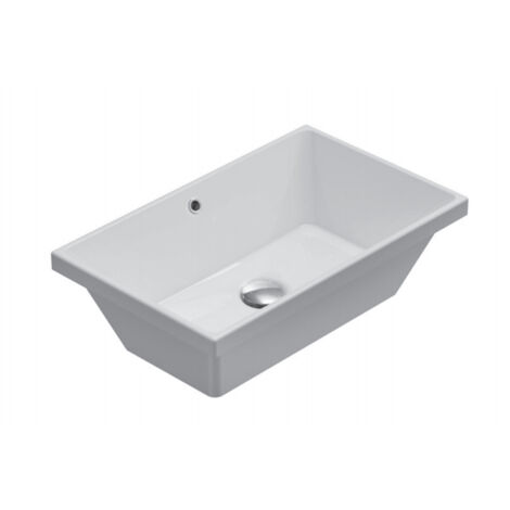 Lavabo en céramique 55x34 cm Globo Stockholm FO056BI  Blanc - Céramique