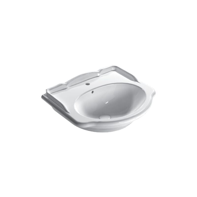 Ceramica Globo - Lavabo en céramique 62x54 cm Globo Paestum PA057BI Blanc - Céramique - Standard