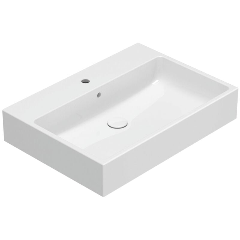 Ceramica Globo - Lavabo en céramique 70x50 cm Globo Stone SCQ70BI Blanc - Céramique