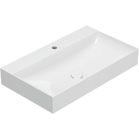 Lavabo en céramique 80x47 cm Globo T-EDGE B6R81BI  Blanc - Céramique