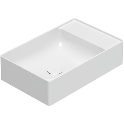 Lavabo en céramique à poser 55x35 cm Globo T-EDGE TE055BI  Blanc - Céramique