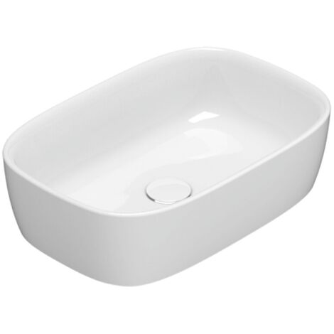 Lavabo en céramique à poser 55x37 cm Globo Genesis GE044BI  Blanc - Céramique