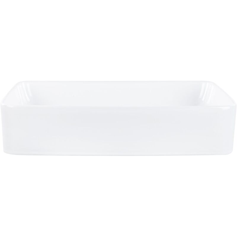 Beliani - Lavabo en Céramique Rectangulaire 51 x 34 cm Classique Blanc Chivana