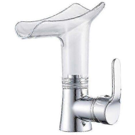 Lavabo en cuivre avec robinet cascade eau chaude/eau froide pour salle de bain, meuble vasque, robinet d'évier