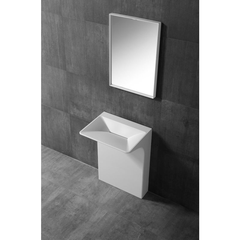 Lavabo en suelo Bernstein TWZ29 de resina mineral Solid Stone - 60 x 47 x 85 cm