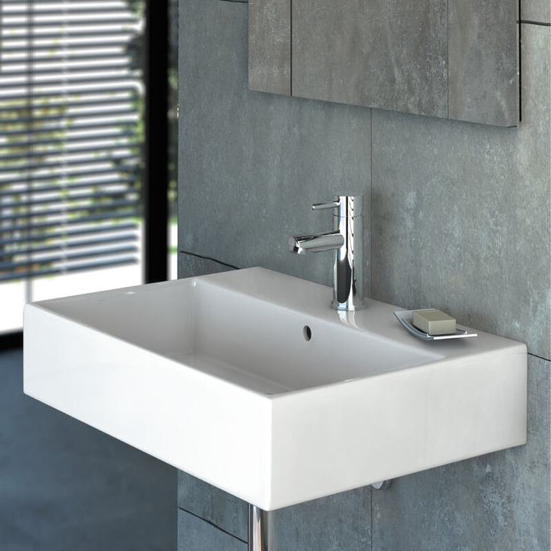 Strada - Lavabo 60x42x15 cm, avec trop-plein, trou pour robinetterie, blanc K077801 - Ideal Standard