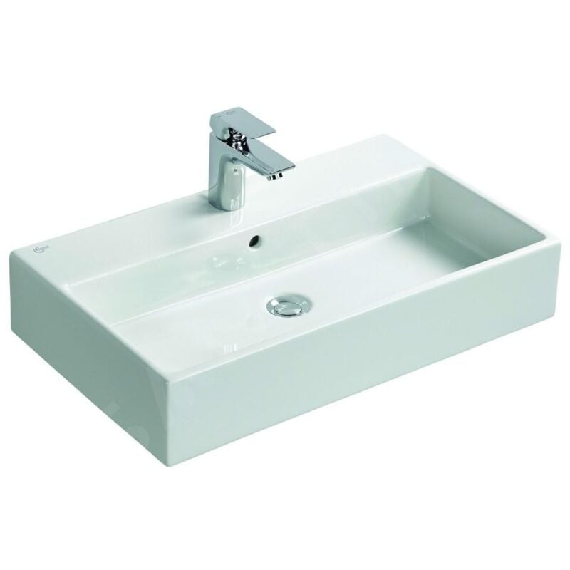 Ideal Standard - Strada - Lavabo 710x420x145 mm, avec déversoir, ouverture pour mitigeur, avec Ideal Plus, blanc K0782MA