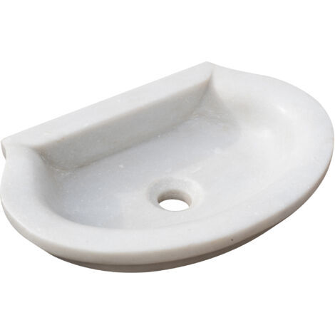 Lavabo en marbre blanc Évier de cuisine Vasque à poser Évier en pierre Évier intérieur et extérieur Vasque pour fontaine