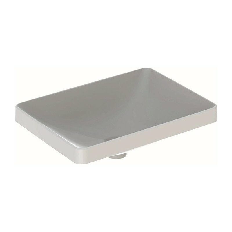 

Lavabo encastrable VariForm rectangular: 55x40cm, orificio para grifería : Sin, sin rebosadero, Blanco - Geberit