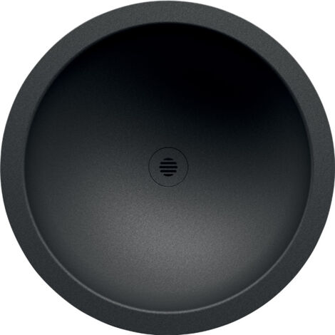 Lavabo encastrable - Redondo - 45 cm - Acero inoxidable negro - HEMI