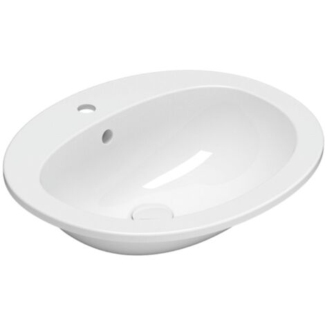 Lavabo encastré en céramique 56x48,5 cm Globo Minori VA017BI  Blanc - Céramique