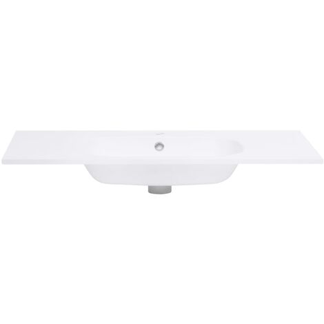 Lavabo encastré vasque à poser de toilette lave-mains de salle de bain lavabo de salle d’eau maison intérieur 60,5 x 46 cm SMC blanc - Blanc