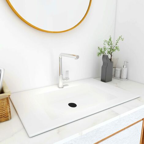 Lavabo encastré - Vasque à poser Lavabo à poser 750x460x130 mm SMC Blanc BV599704 - BonneVie