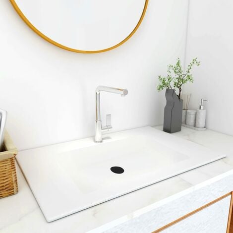 Lavabo encastré - Vasque à poser Lavabo à poser 800x460x130 mm SMC Blanc BV389113 - BonneVie