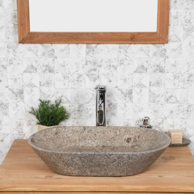 

Wanda Collection - Lavabo encimera cuarto de baño Eve gris 60 cm