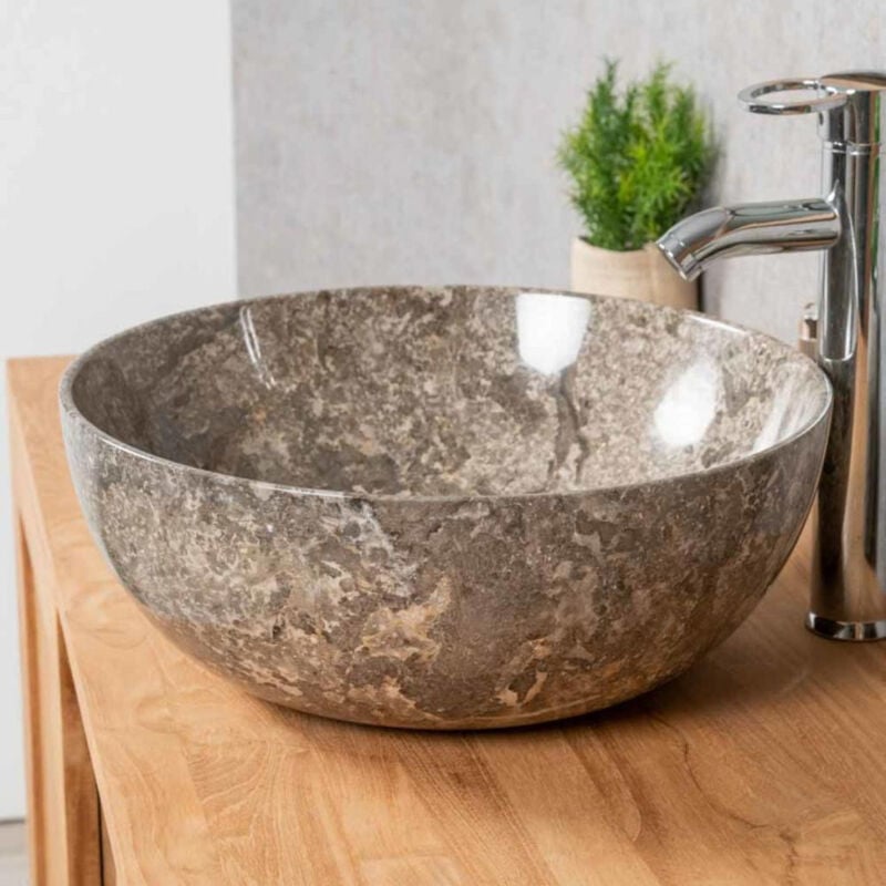 

Wanda Collection - Lavabo encimera de mármol Léa gris 40 cm