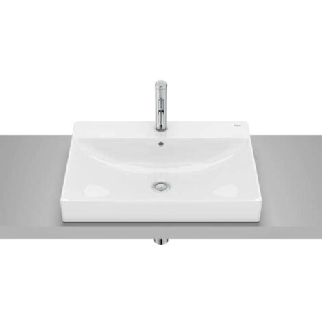 LAVABO ENCIMERA ONA 600X450 CON ORIFICIO PARA GRIFERÍA BLANCO