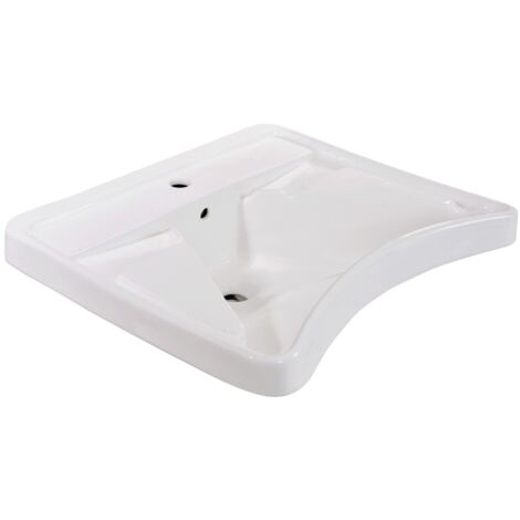 Lavabo ergonomico bianco con appoggiagomiti